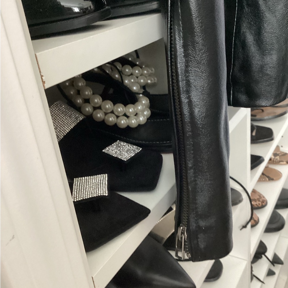 bebe addiction Black Leather Cape Jacket - Picture 4 of 7